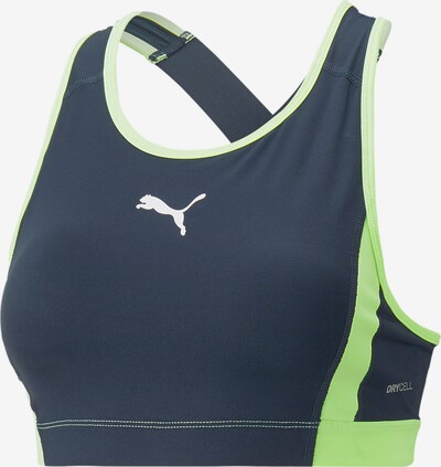 PUMA Sports bra in Night blue / Light green / White, Item view