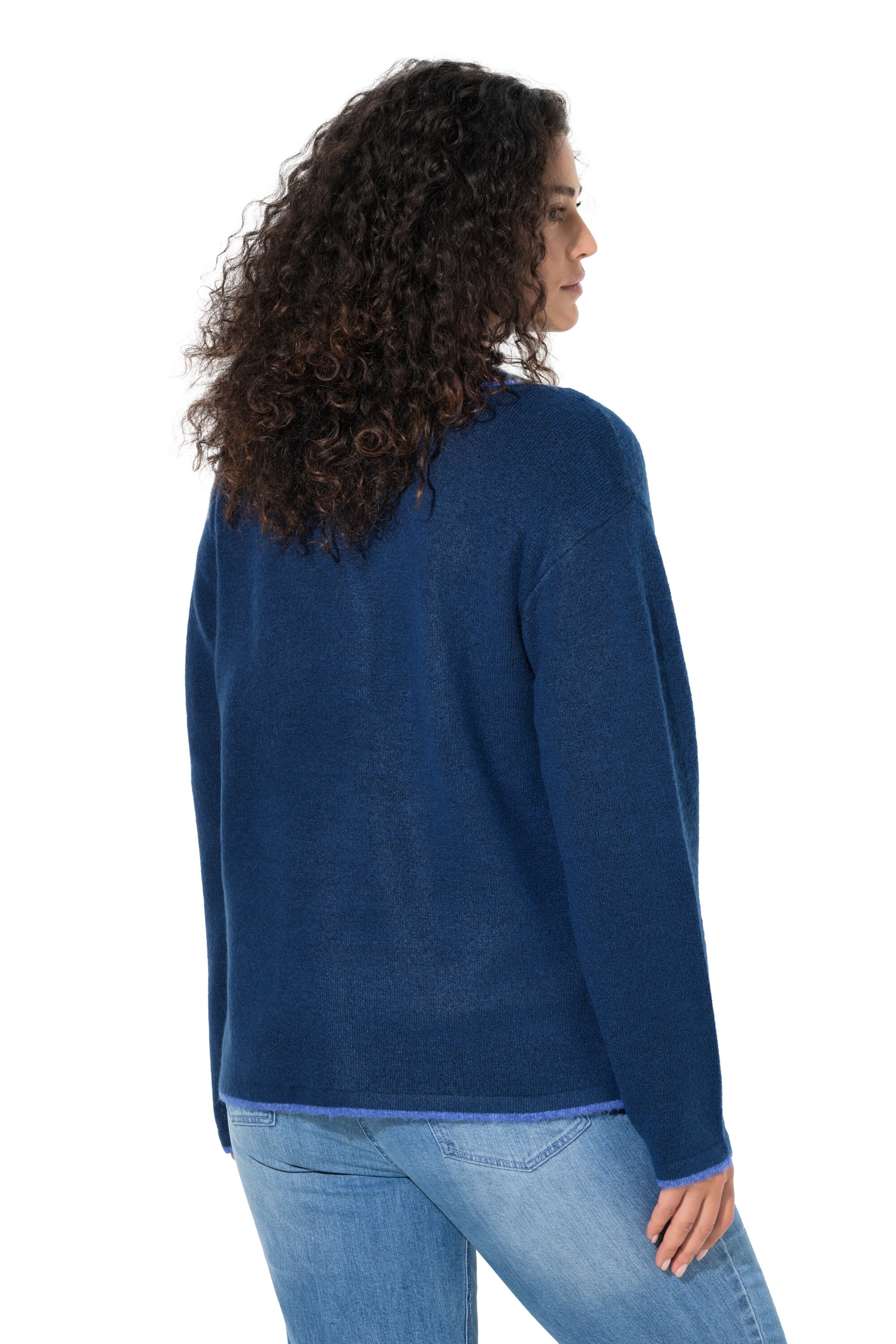 Ulla Popken Strickjacke in Blau