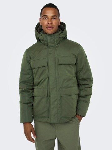 Veste d’hiver 'CEDRIC' Only & Sons en vert