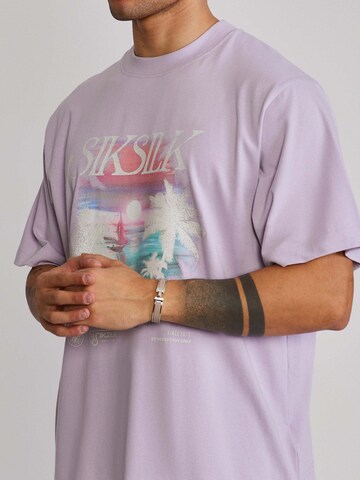 SikSilk Shirt 'Graphic' in Purple