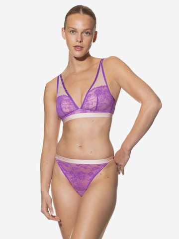 Mey Triangle Bra in Purple: front