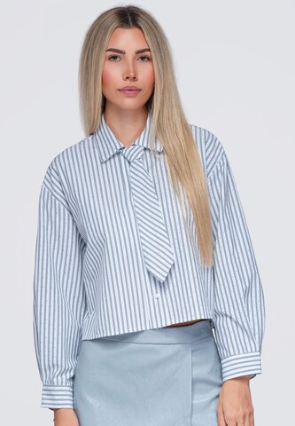 Chemisier Ombre en bleu : devant