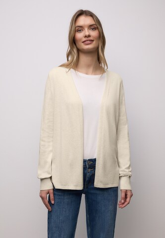 STREET ONE Knit Cardigan in White: front
