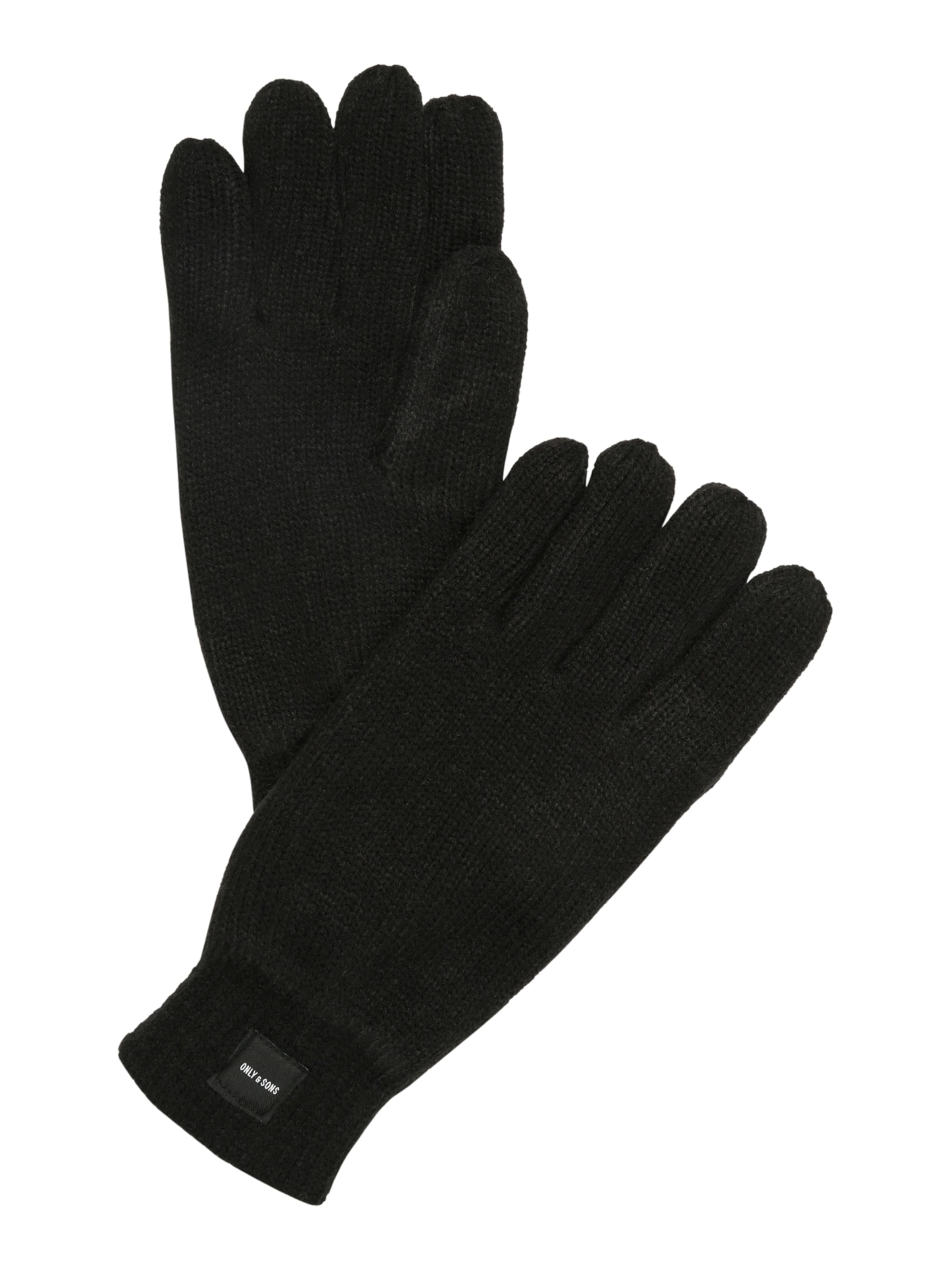 Mănuşi cu degete de la Only & Sons pe negru: față