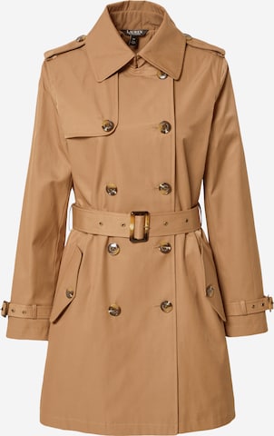 Manteau mi-saison Lauren Ralph Lauren en beige : devant