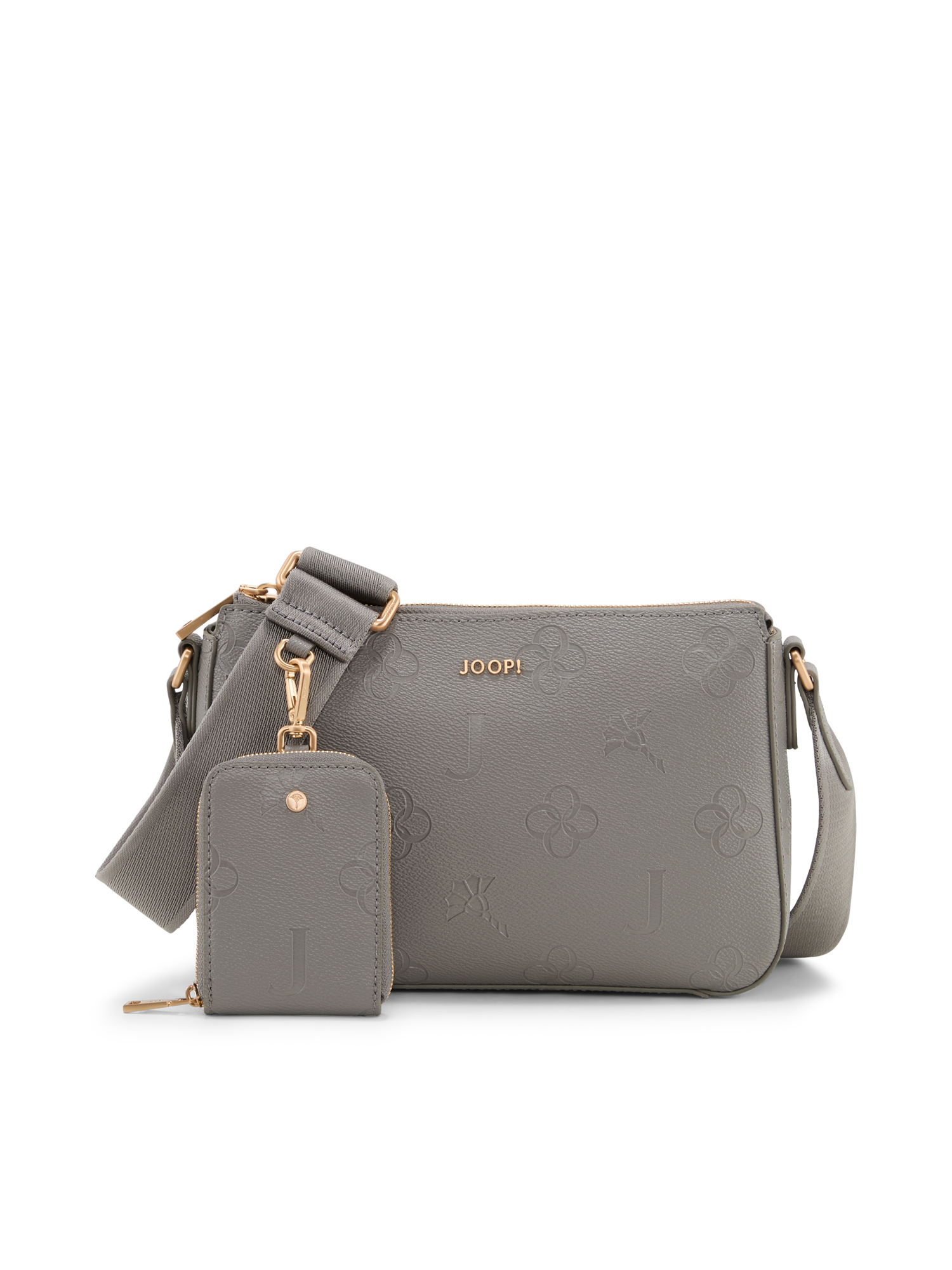 JOOP! Crossbody Bag 'Decoro Edition Jasmina' in Grey: front