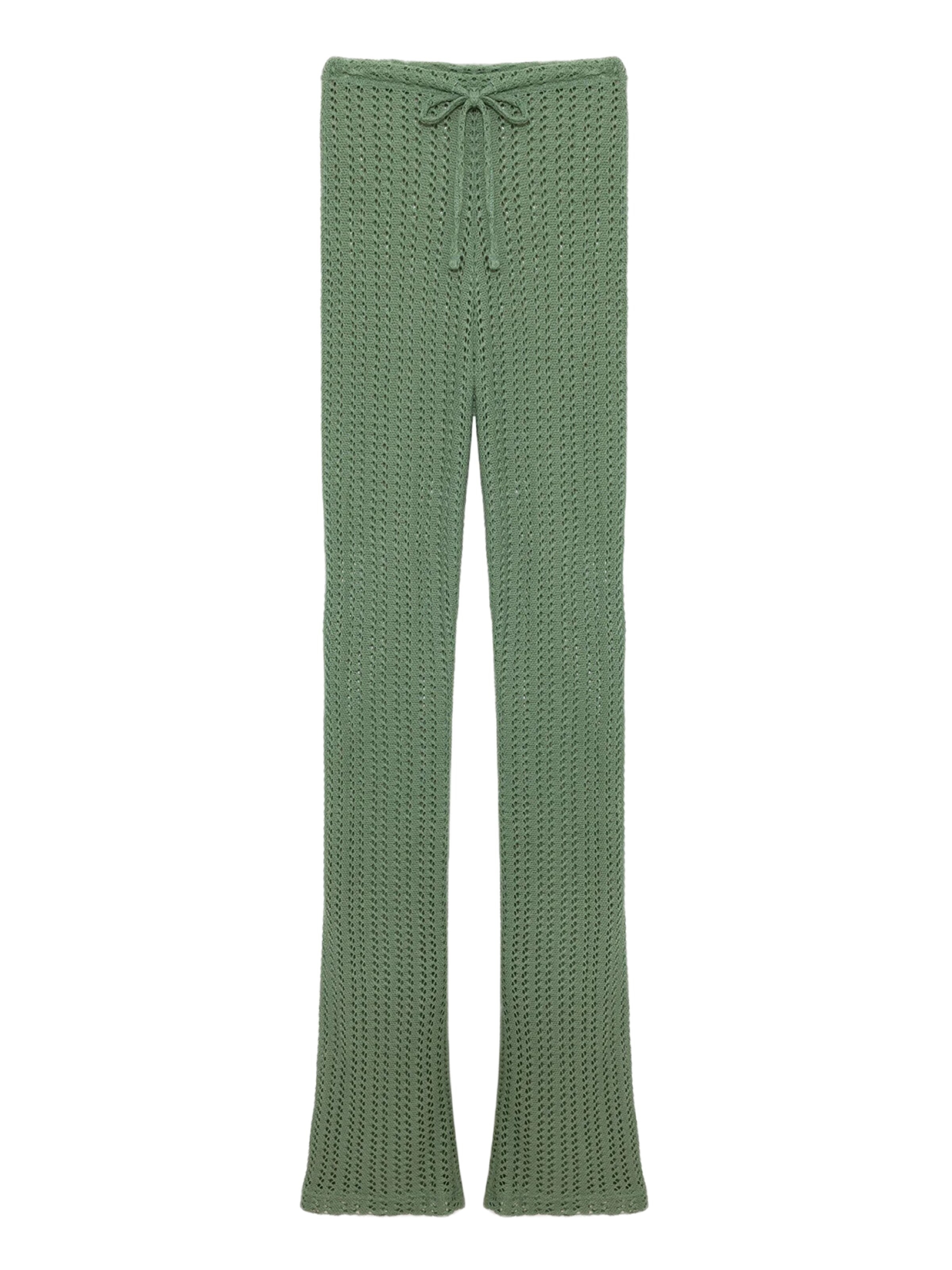 No Matter What Boot cut Trousers in Green: front