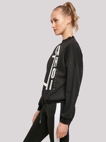 F4NT4STIC Sweatshirt 'Ahoi Anker Crop Knut & Jan Hamburg' in Zwart