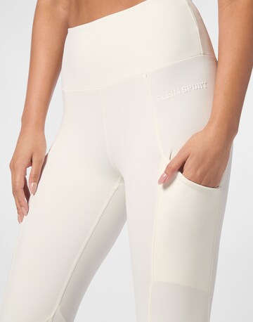 Plein Sport - Skinny Pantalón deportivo en blanco