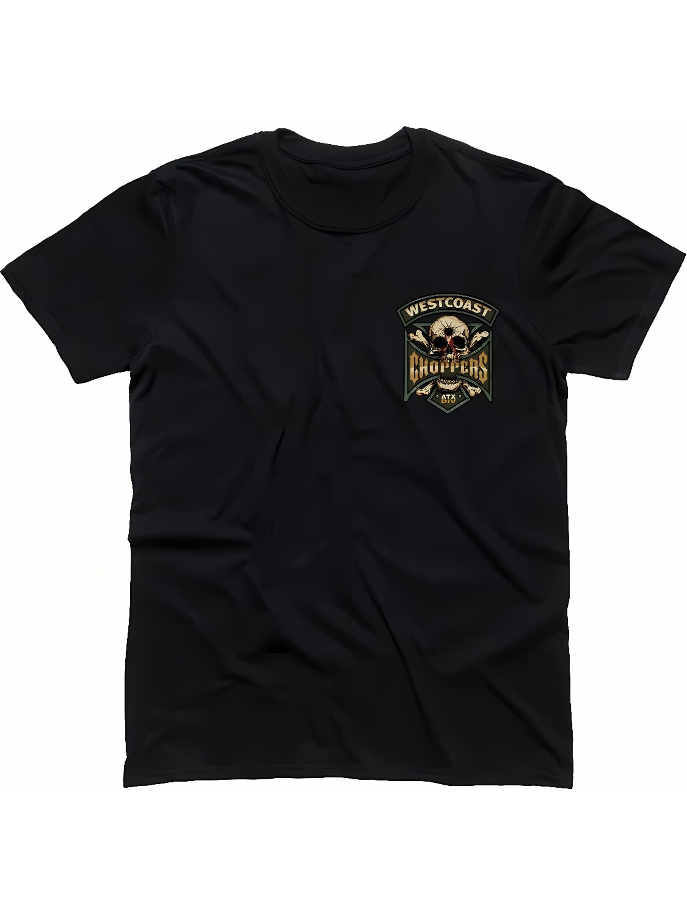West Coast Choppers Shirt 'Hipster Hunters'‌‌‌‌‌‌‌‌‌ in Schwarz: Vorderseite