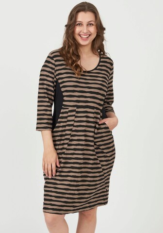 Pont Neuf Dress 'Bianco' in Brown: front