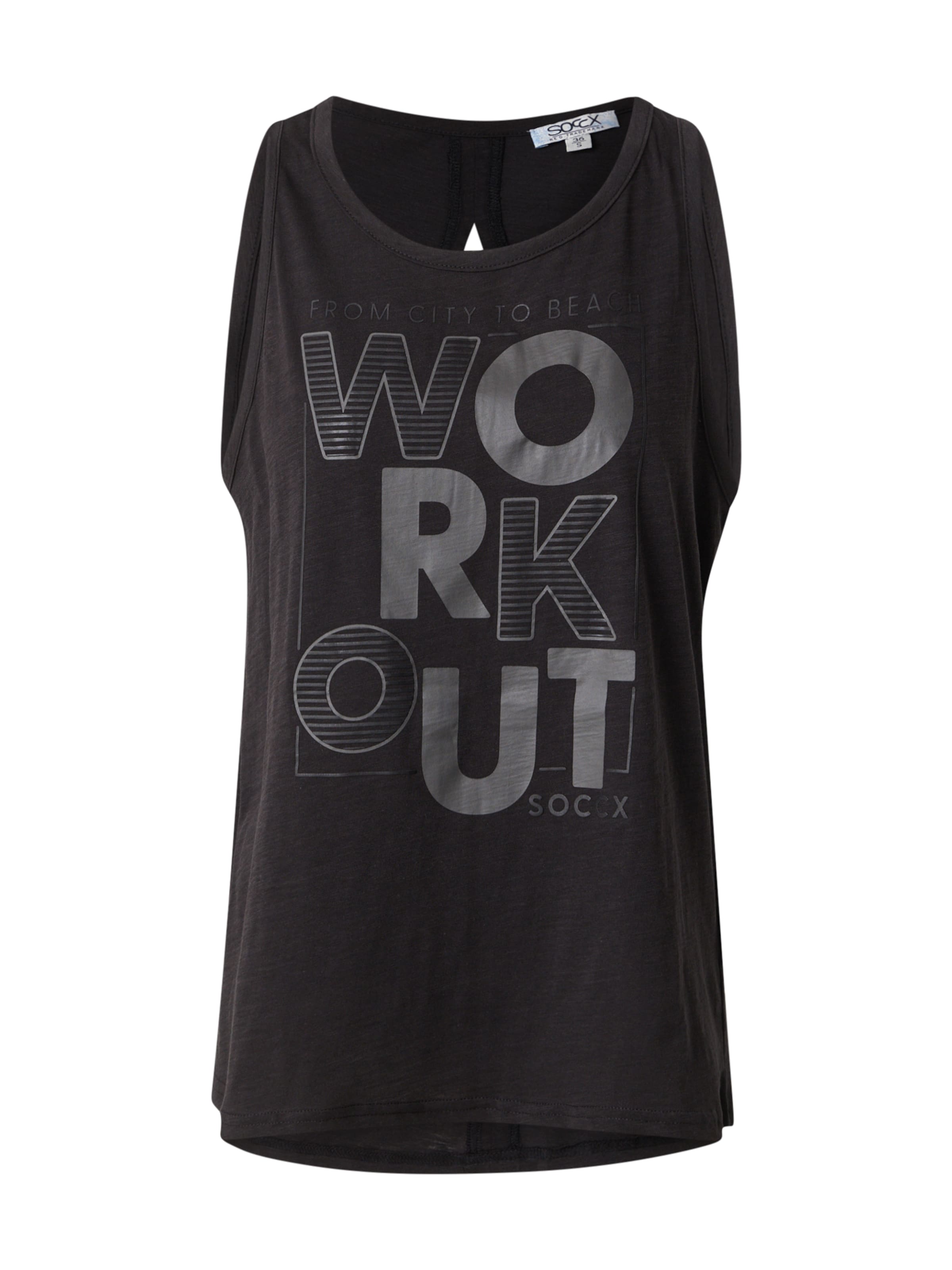 Soccx Top in Schwarz: Vorderseite