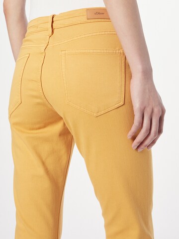 s.Oliver Slimfit Jeans i gul