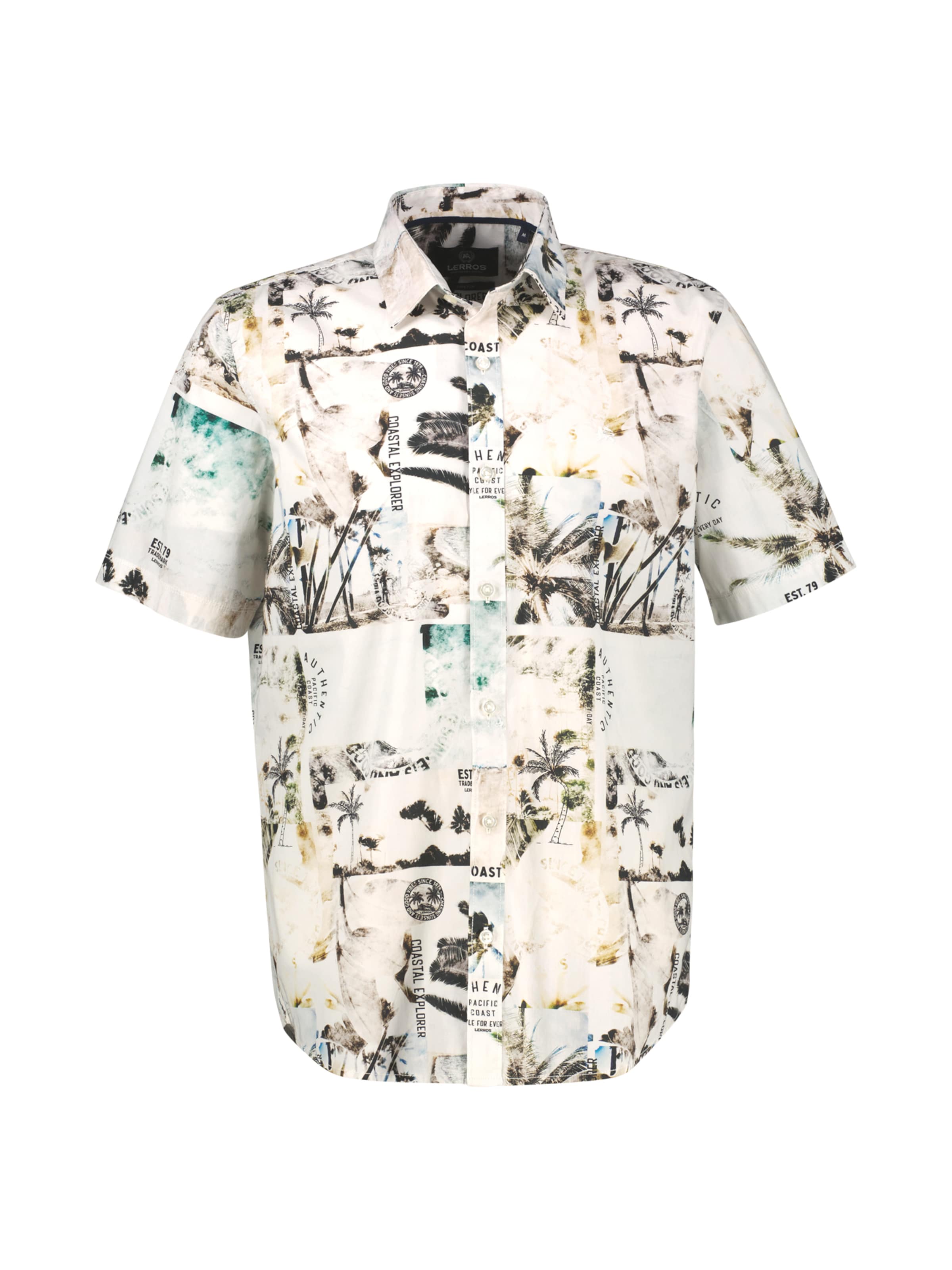 LERROS Regular fit Button Up Shirt in White: front