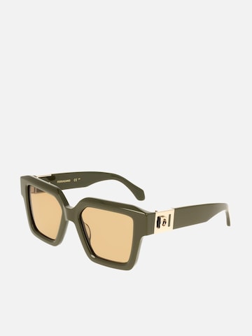 FERRAGAMO - Gafas de sol en beige: frente