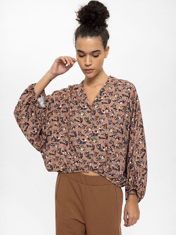 Anou Anou Bluse in Beige: Vorderseite