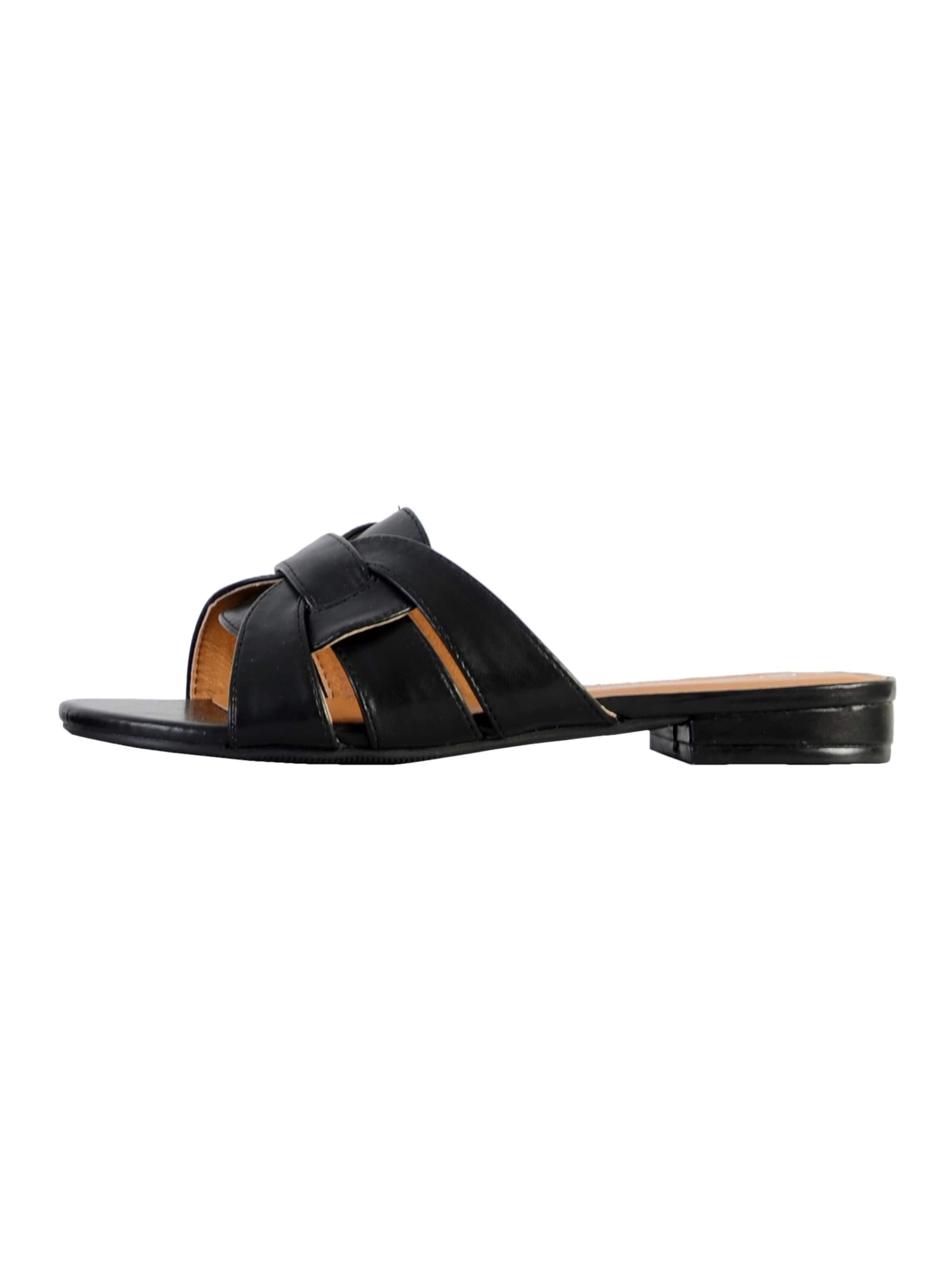 The Divine Factory Mules in Black: front