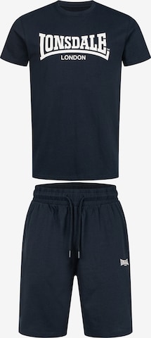 LONSDALE Костюм для бега в Синий: спереди
