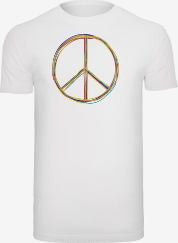 Merchcode Shirt 'Peace' in Wit: voorkant