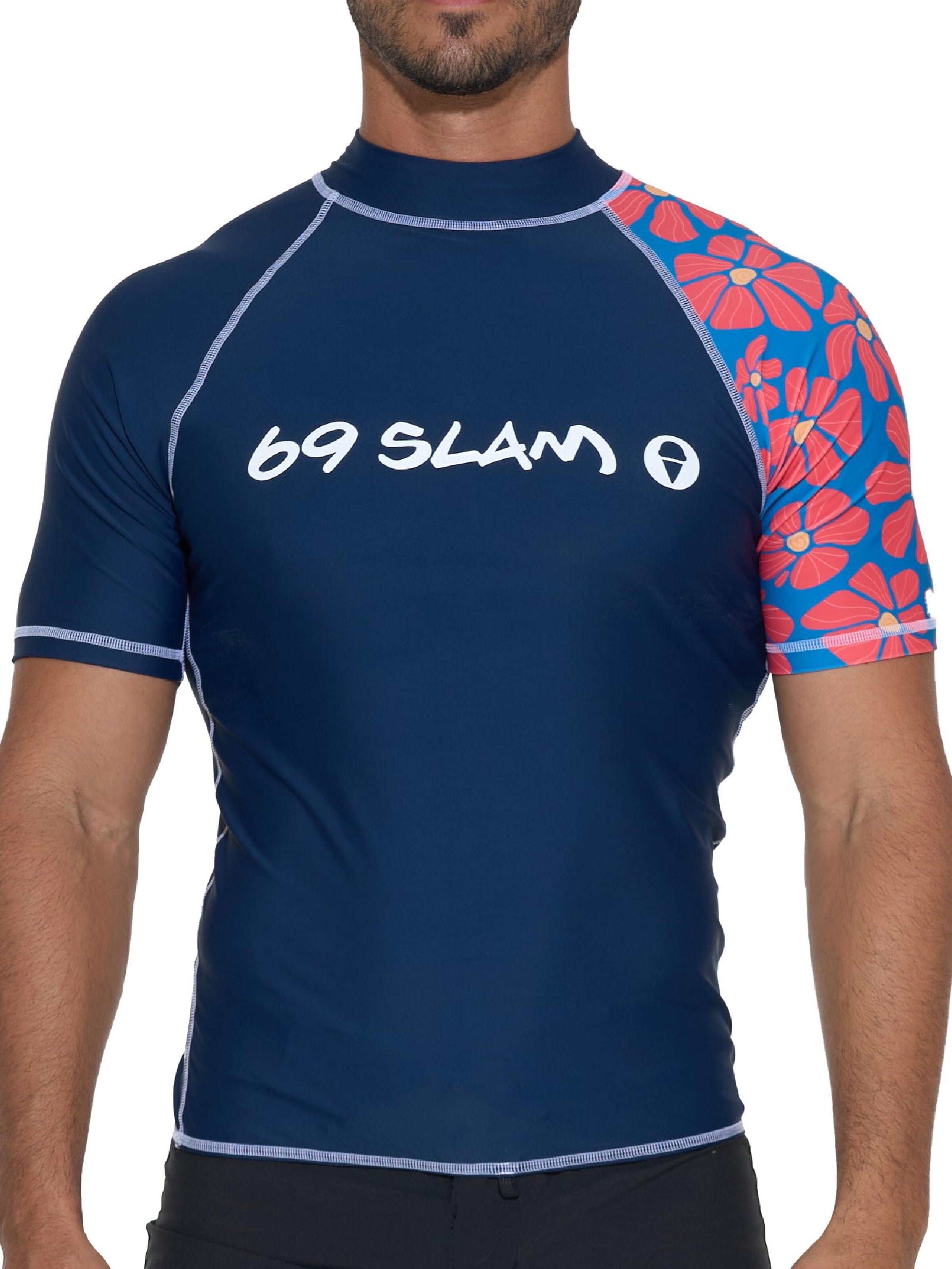 69Slam - Camiseta funcional 'KOA UPF50 FLORA MYRIAD' en azul