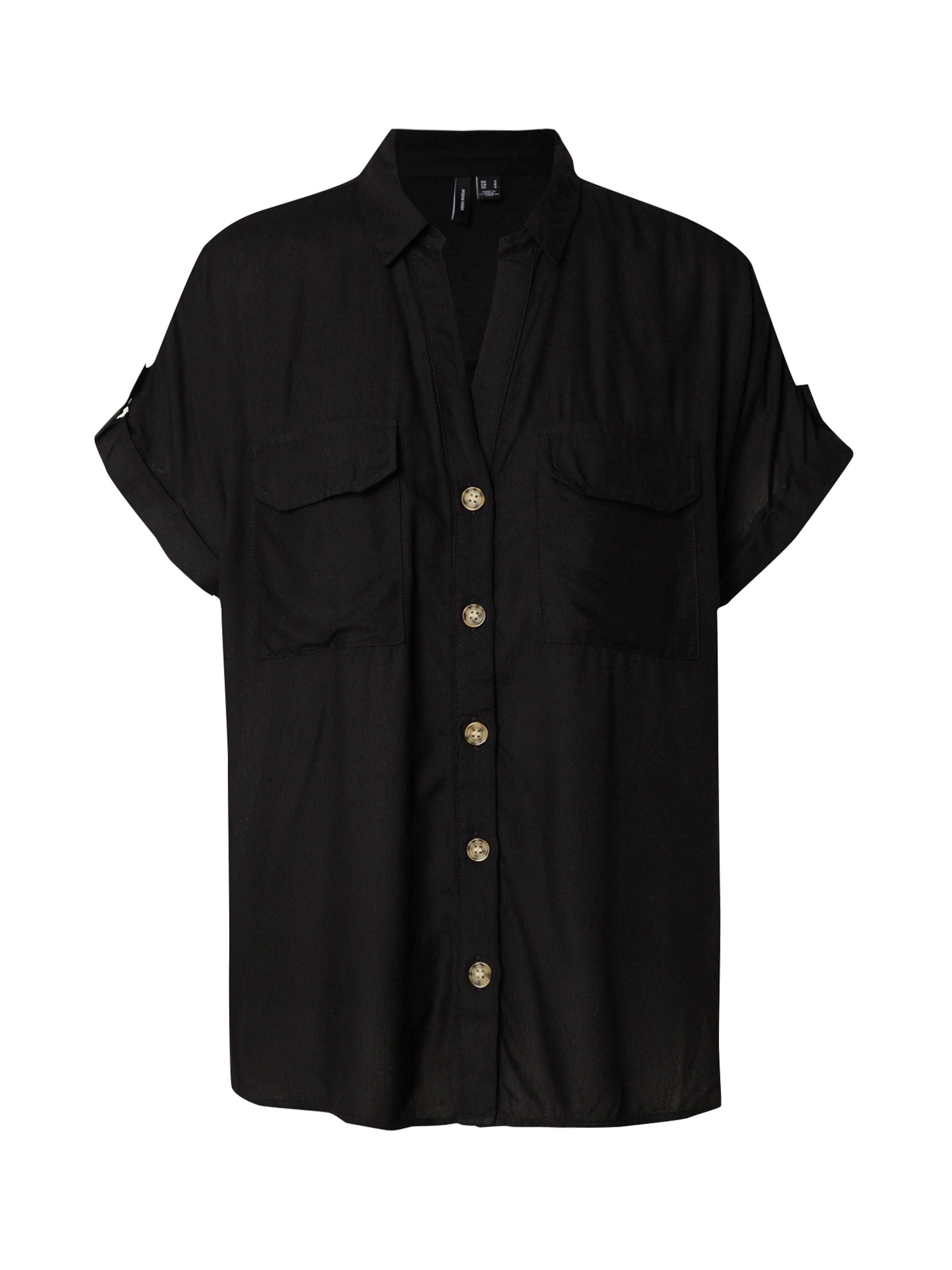 VERO MODA Μπλούζα 'Bumpy' σε μαύρο: μπροστά