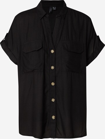 VERO MODA Bluse 'BUMPY' i sort: forside