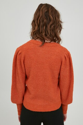 ICHI Knit cardigan 'DUSTY' in Orange