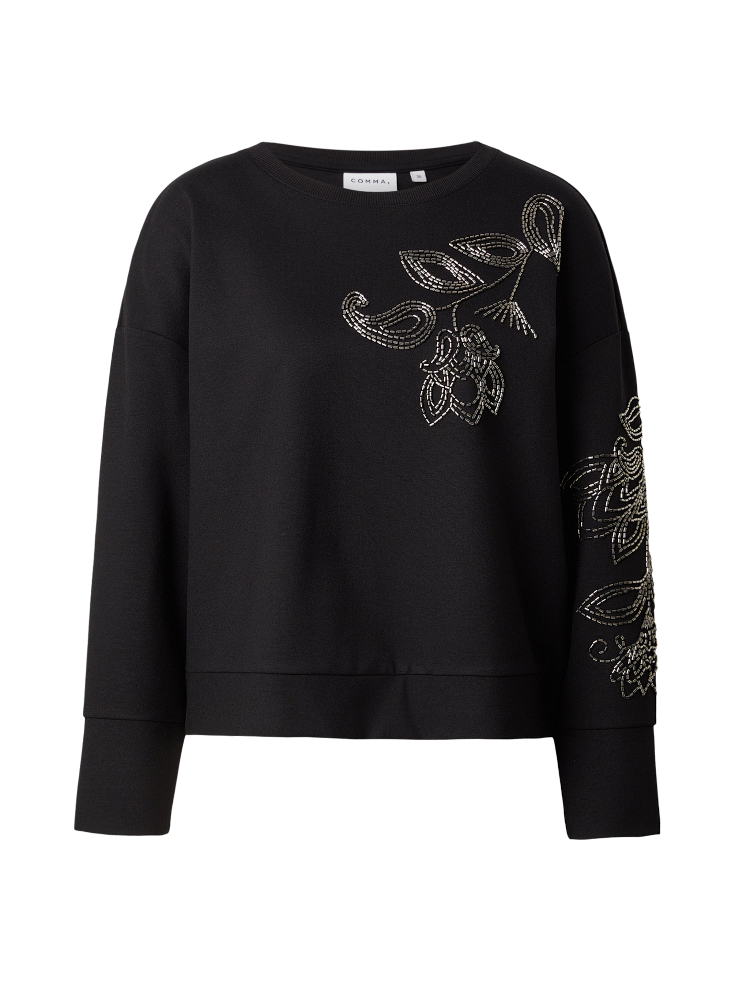 COMMA Sweatshirt in Schwarz: Vorderseite