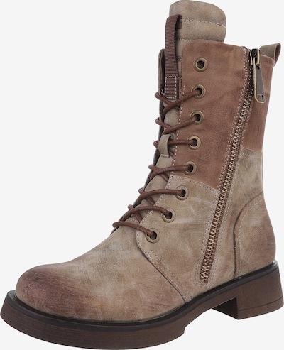 Ital-Design Schnürstiefelette in chamois, Produktansicht