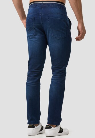 Coupe slim Jean 'Alban' INDICODE JEANS en bleu