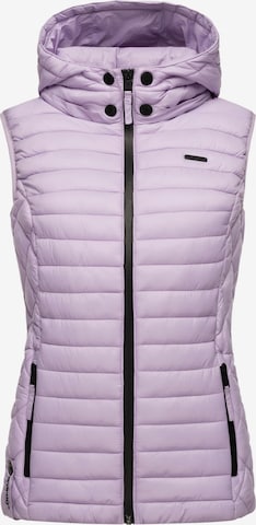 MARIKOO Vest 'Hasenpfote' in Purple: front