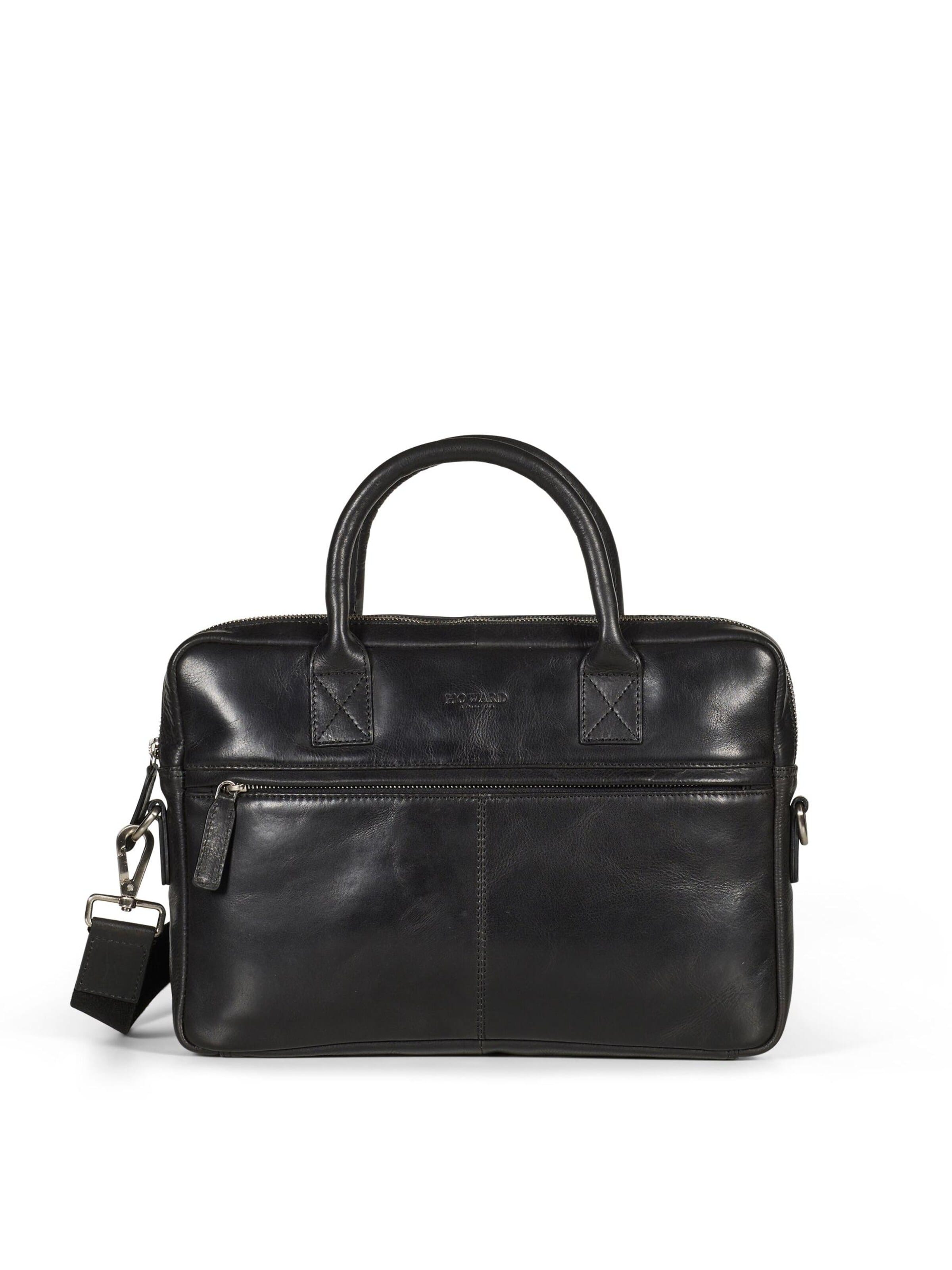 Howard London - Bolsa para portátil 'Laptop Bag Evan Black' en negro: frente