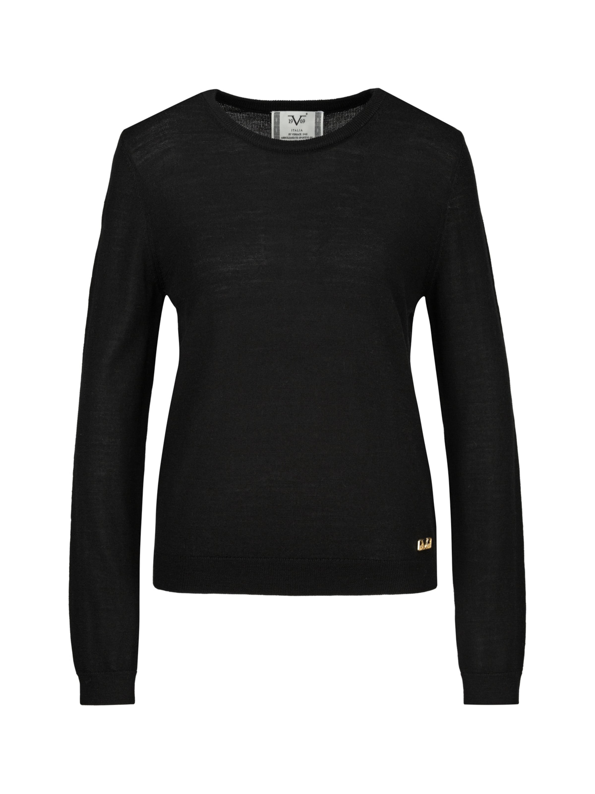 19V69 ITALIA Pullover 'Gina' in Schwarz: Vorderseite