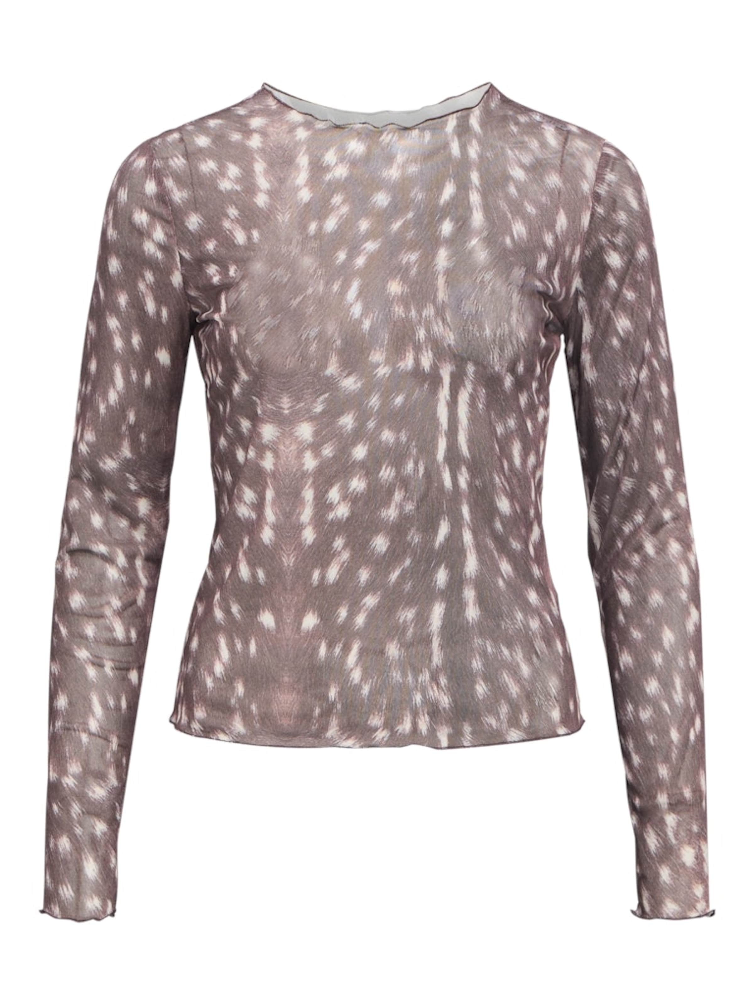 OBJECT Shirt 'OBJMontana' in Cream / Dark brown, Item view