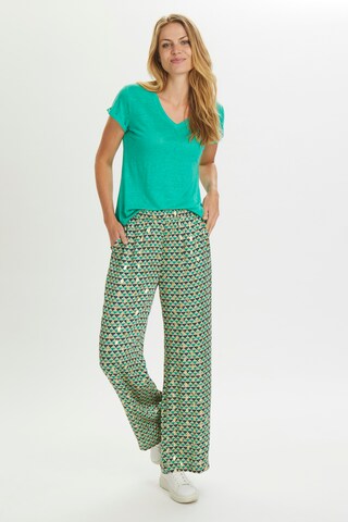 CULTURE Wide leg Pants 'Malin' in Green