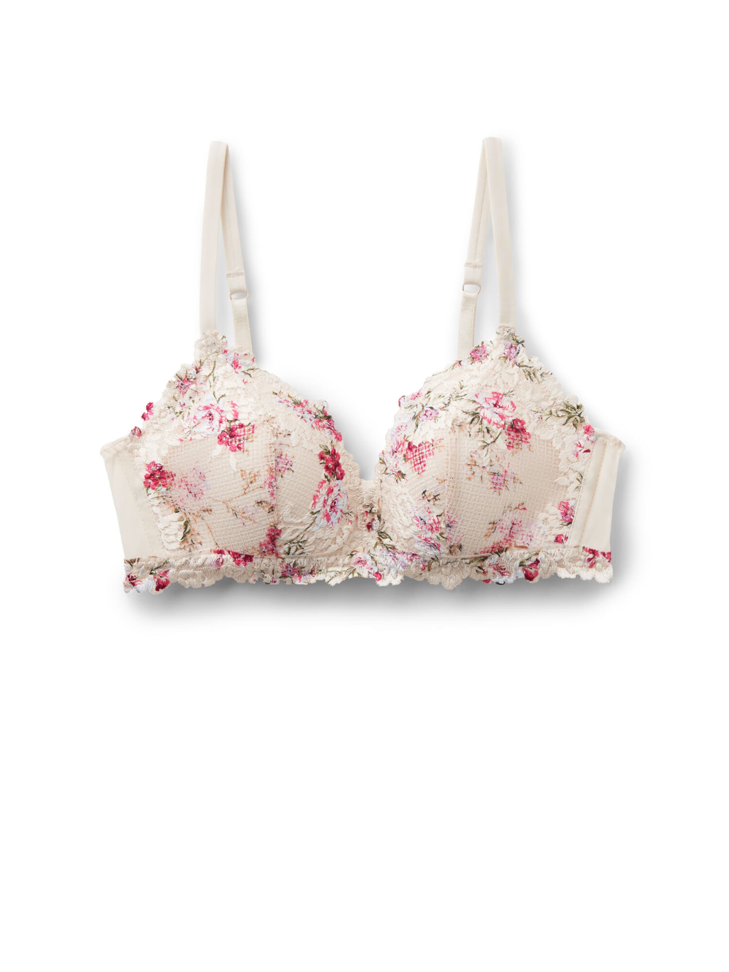 INTIMISSIMI Triangle Bra 'Pretty Flowers' in Beige: front