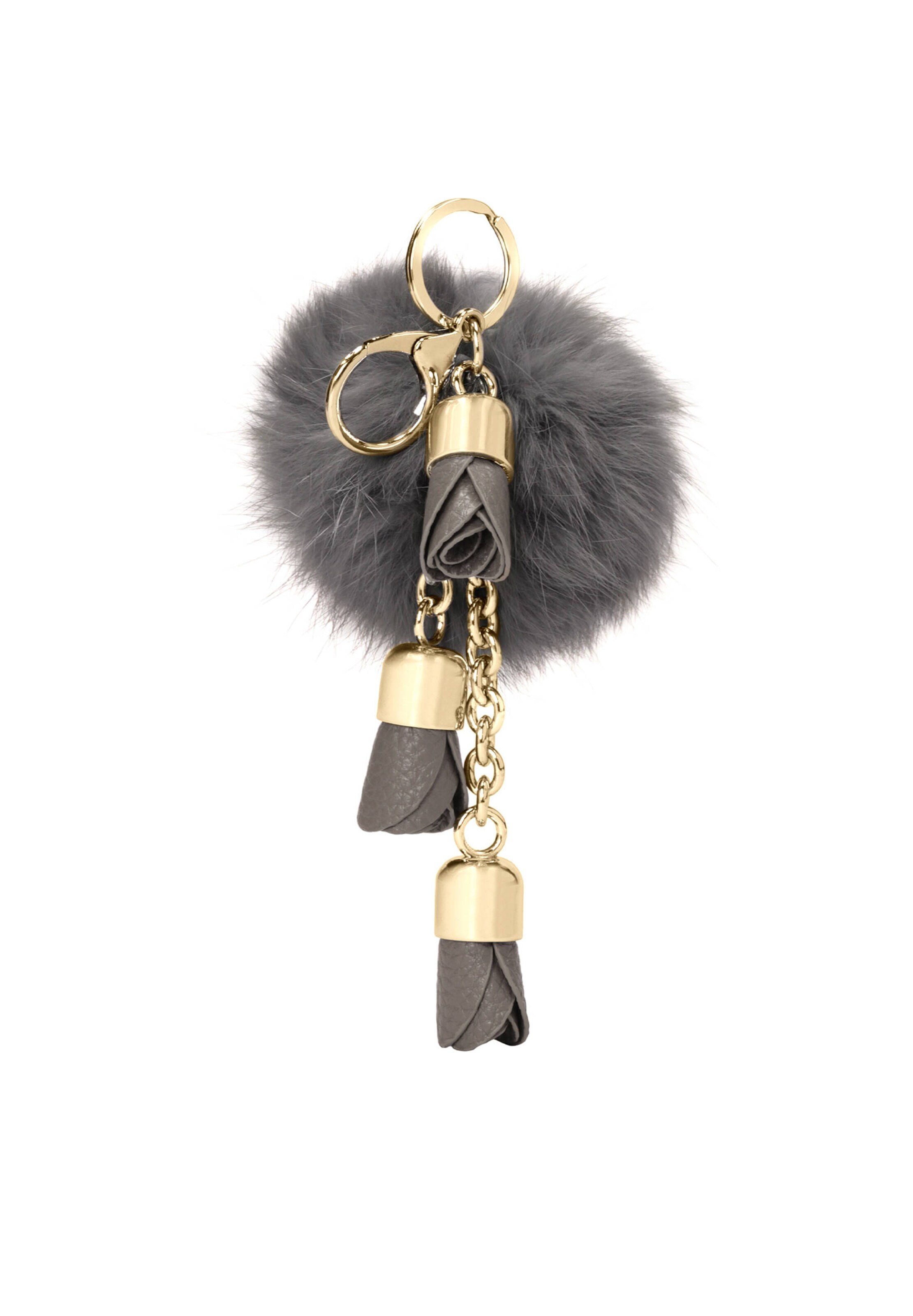 Kazar Key Ring in Grey: front