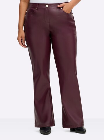 SHEEGO Bootcut Nadrág - piros: elől