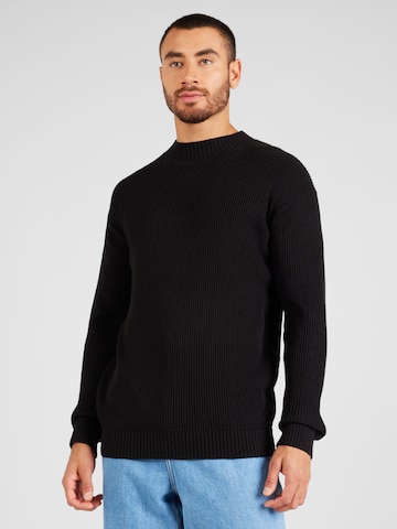 Calvin Klein Jeans - Pullover 'BLOWN UP' em preto: frente