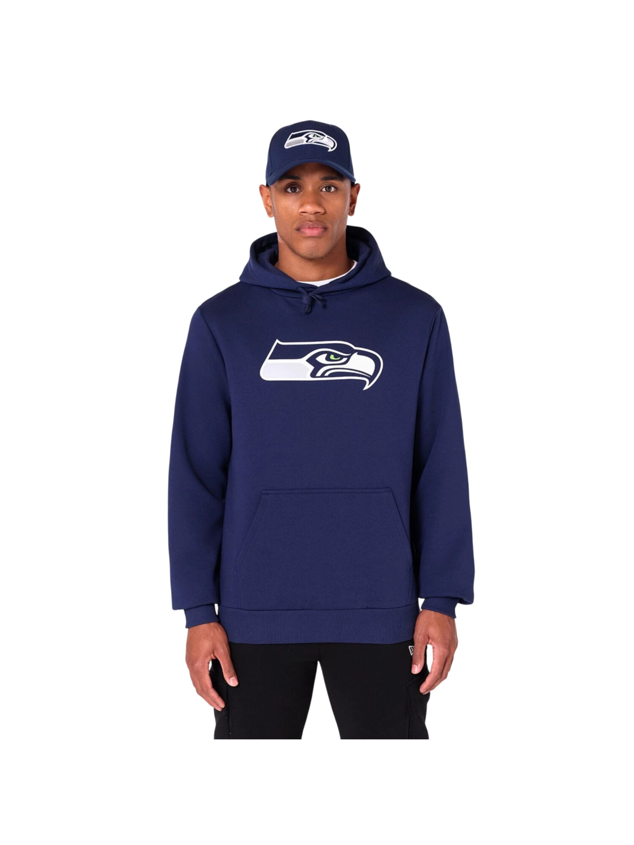 NEW ERA Sweatshirt 'NFL Seattle Seahawks Logo' in Blue: front