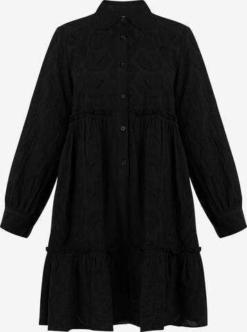 DreiMaster Vintage Платье-рубашка в Черный: спереди