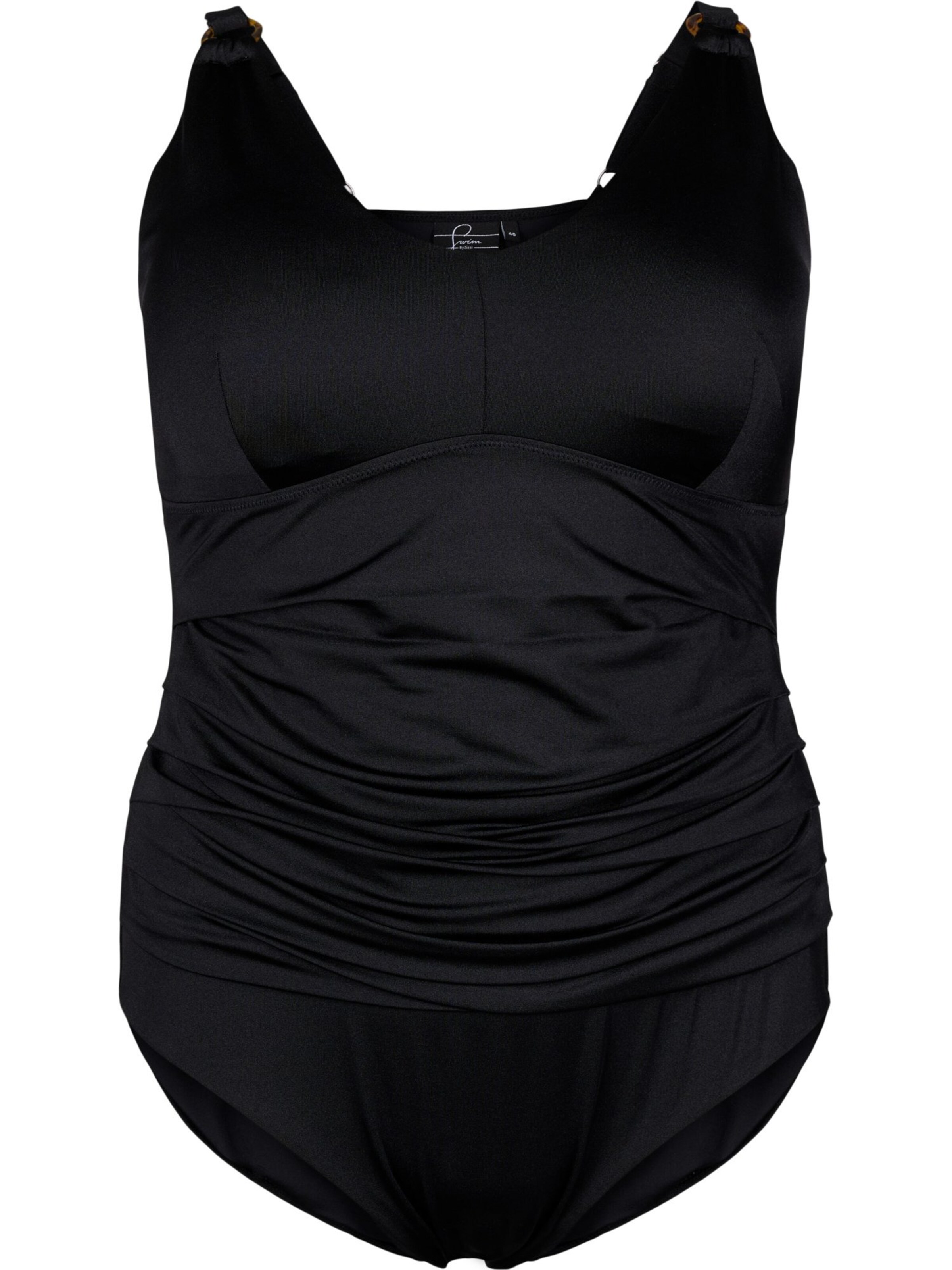 Swim by Zizzi Strój kąpielowy 'Senya' w kolorze czarny: przód