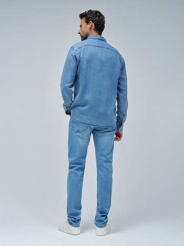 Salsa Jeans Regular fit Overhemd in Blauw
