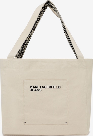 One Size dydžio Pirkinių krepšys iš KARL LAGERFELD JEANS, spalva – smėlio spalva / juoda, Prekių apžvalga
