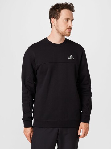 ADIDAS SPORTSWEAR Sport sweatshirt 'Stadium Fleece Badge Of' i svart: framsida