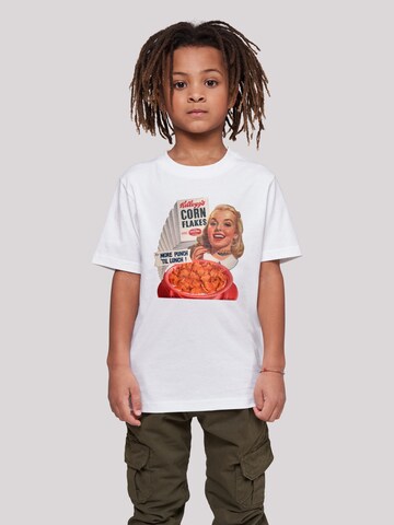 T-Shirt 'Kellogg's Corn Flakes Cereal 1950's' F4NT4STIC en blanc : devant
