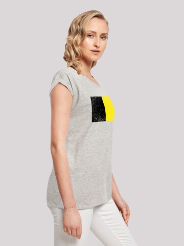 F4NT4STIC Shirt 'Belgium Belgien Flagge' in Grijs