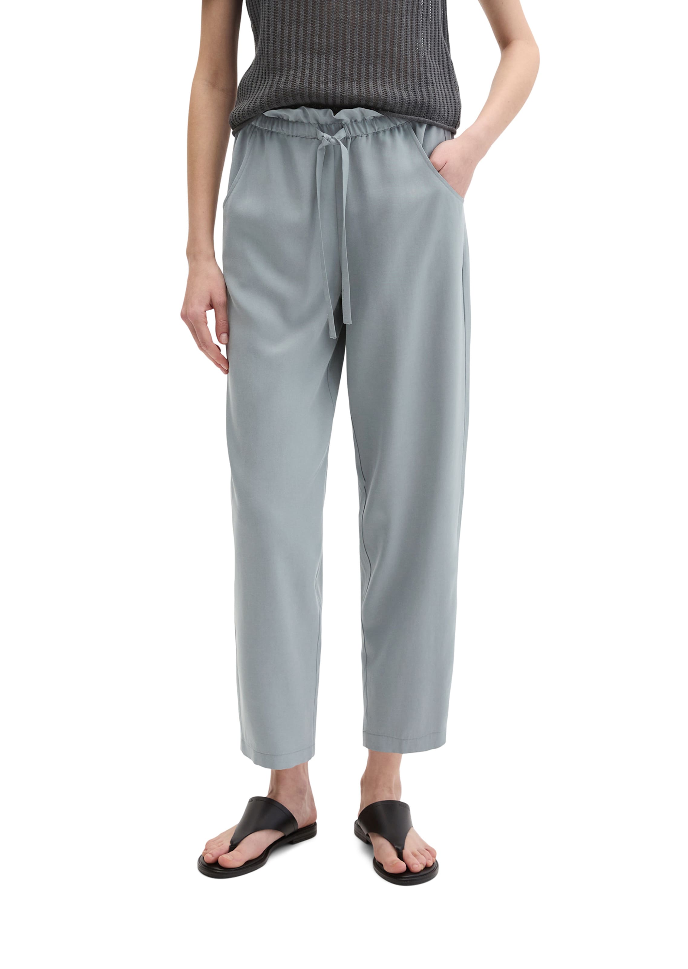 Marc O'Polo Loosefit Hose in Grau: Vorderseite