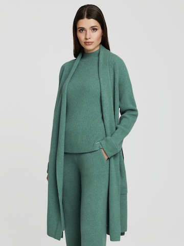 Marc & André Knit Cardigan 'ELEGANT CONTUR' in Green: front