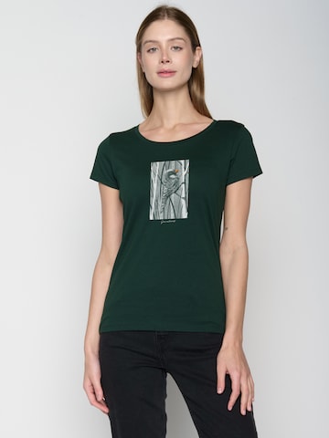 Maglietta 'Animal Sparrow Grass' di GREENBOMB in verde: frontale